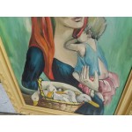Средна картина масло на платно Испания, чудна рамка - 3646 - KA30